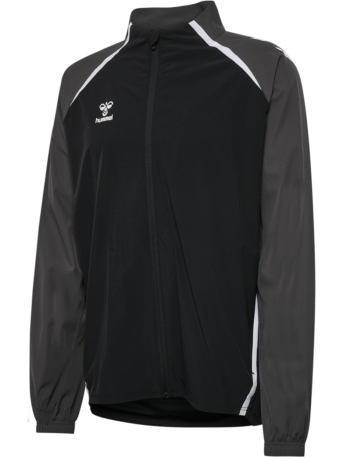 hmlLEAD 2.0 WOVEN JACKET, BLACK/ASPHALT, packshot